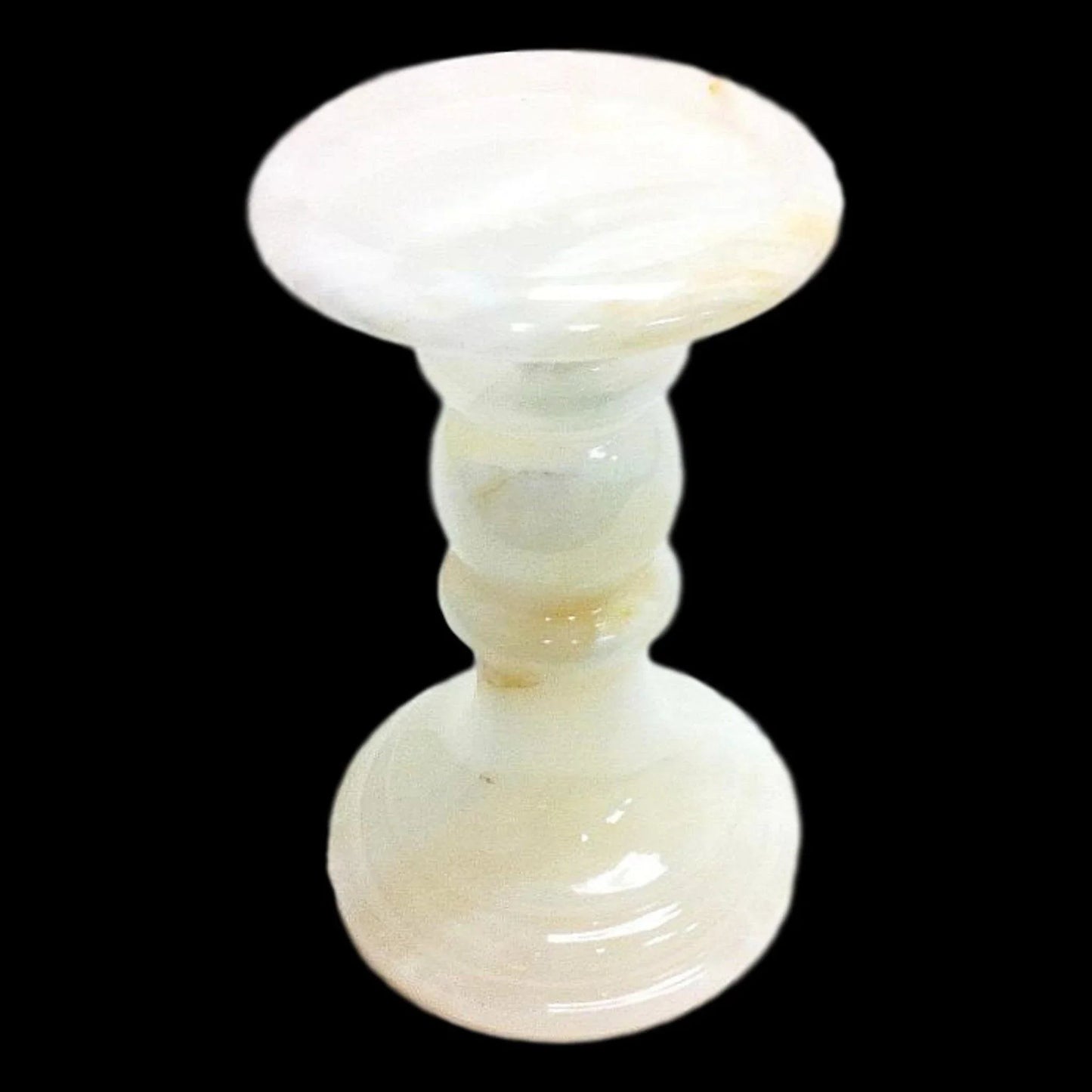 Unique Candle Holders | White Onyx 7-inch Candle Holder - PoshaBella