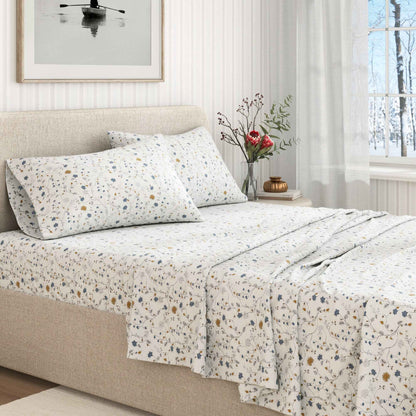 Turkish Cotton Flannel Sheet Set - Winter Floral Collection