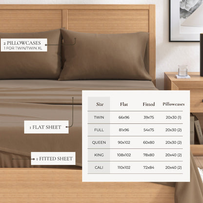 4-Piece Cotton Solid Flannel Sheet - Nordic Collection