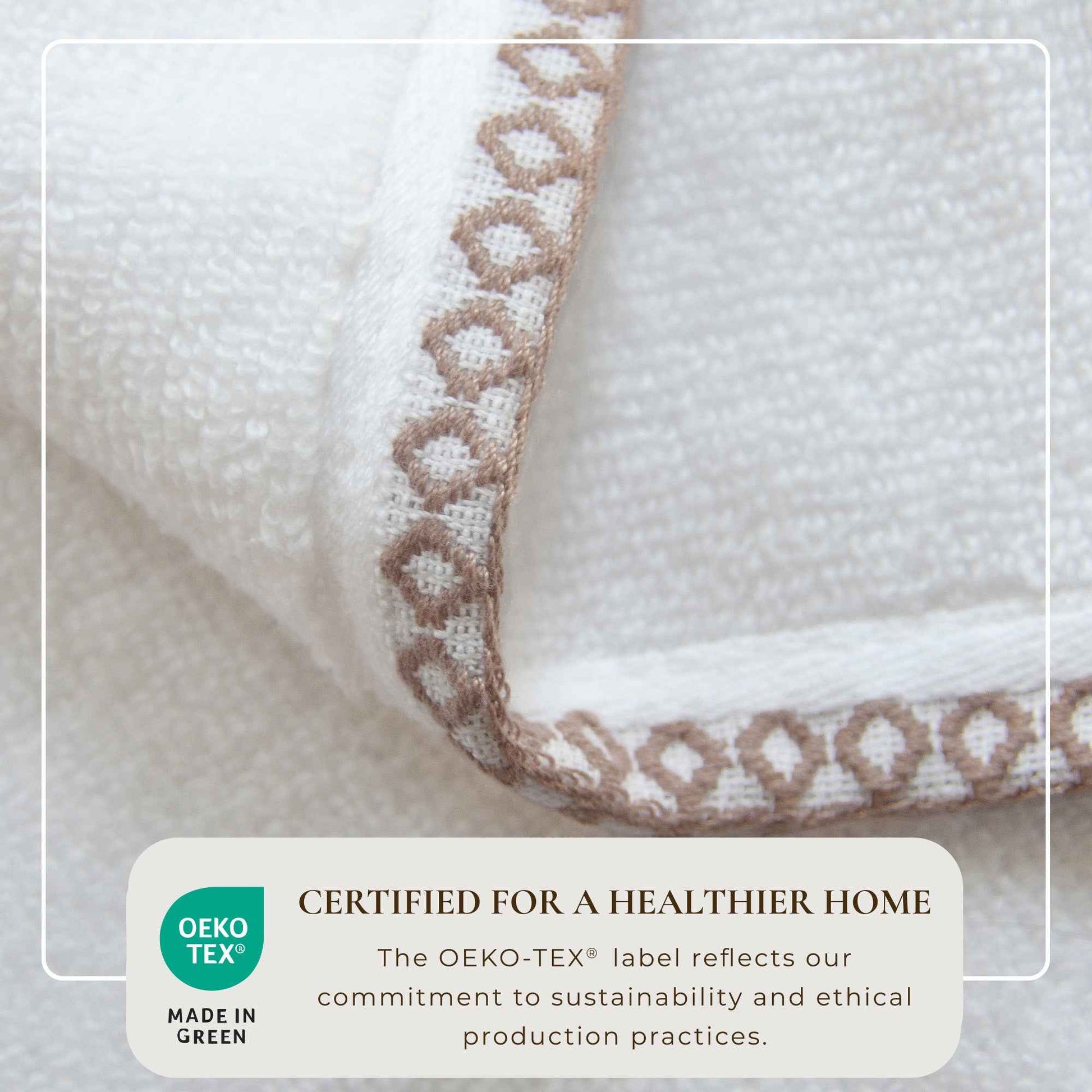 Cotton Border-Stitched 6-Piece Towel Set - Valery Collection