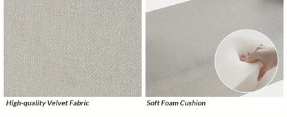 Upholstered Fabric Storage Ottoman Bench with Pillows