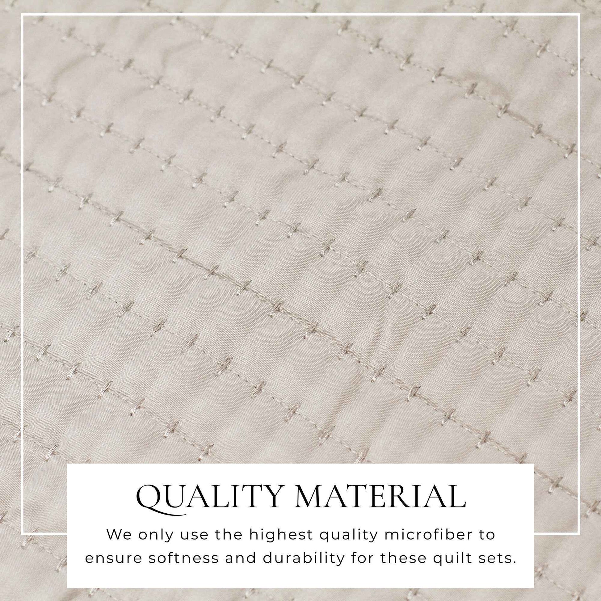 3-Piece Solid Quilt - Alicia Collection