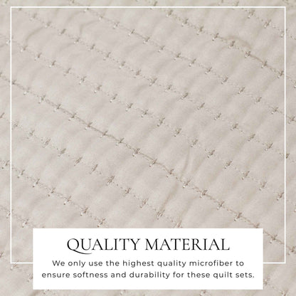 3-Piece Solid Quilt - Alicia Collection