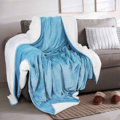 Velvet Plush Sherpa Bed Blanket - Sherpa Fleece Collection