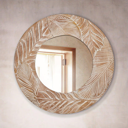 Vanity Mirror - Rustic Wood 28in