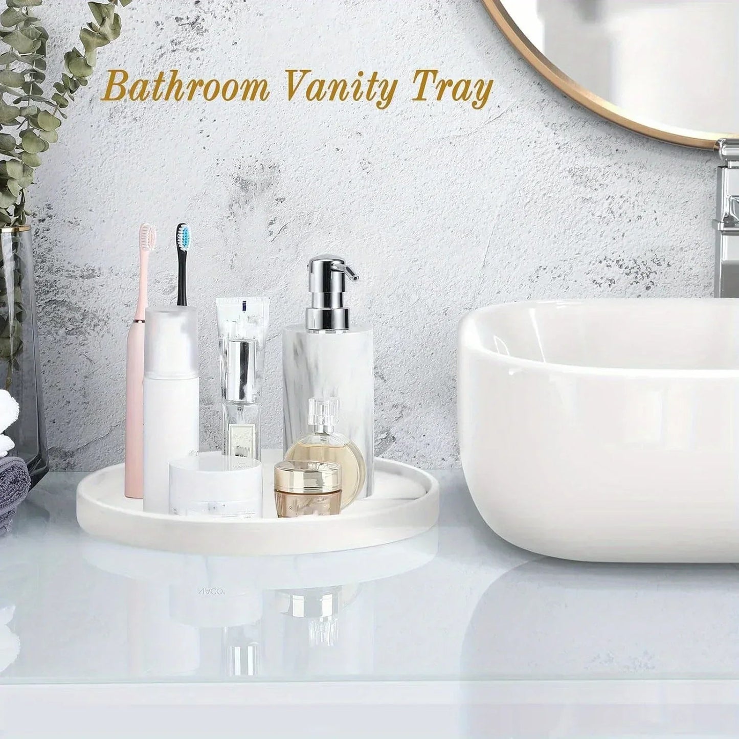 Vanity Tray - Marble Pattern 12.6