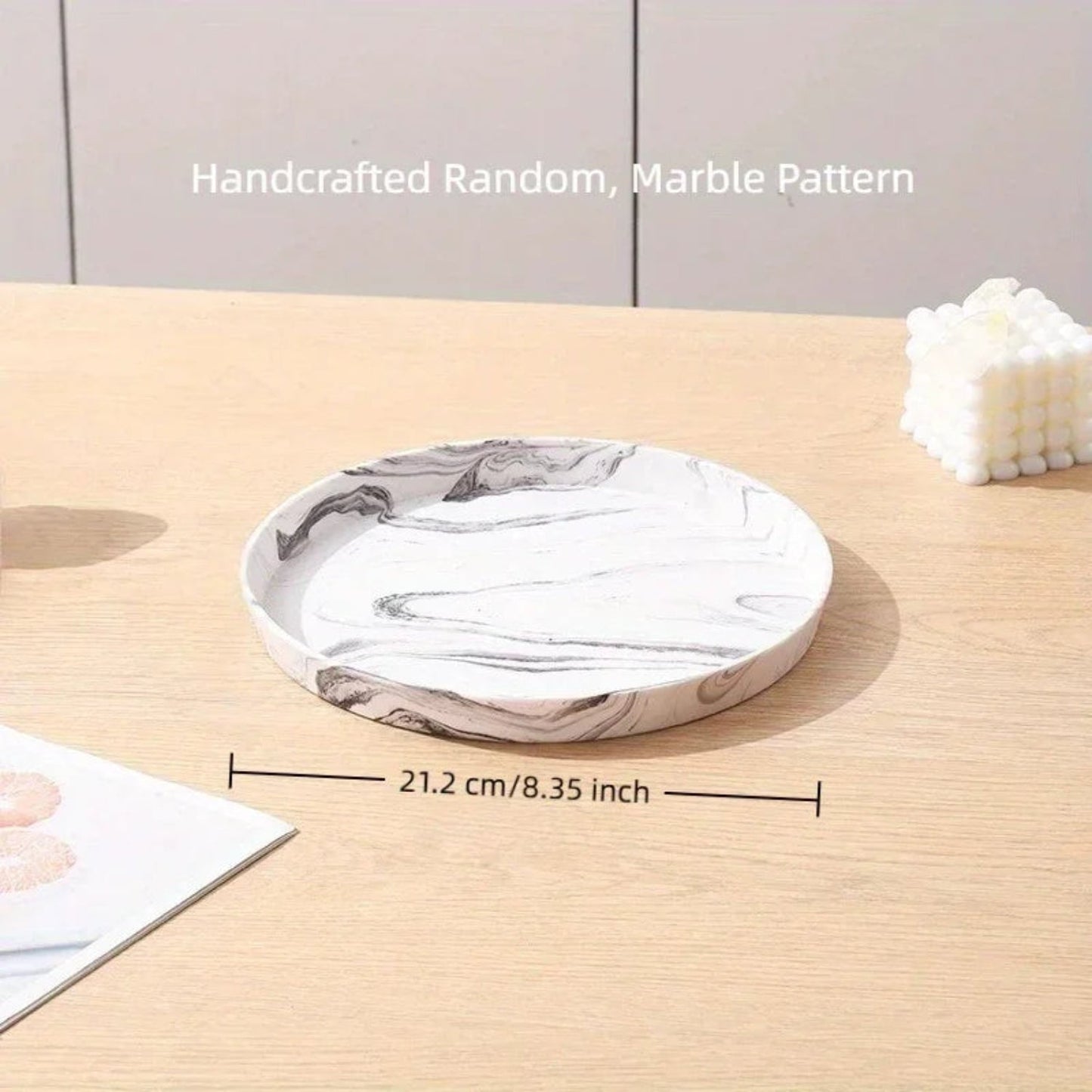 Vanity Tray - Marble Pattern 12.6