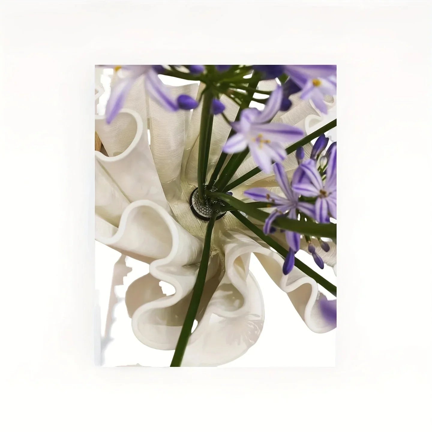 Vase - 3D Geometric Ceramic White