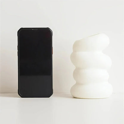 Vase - Contemporary White Spiral