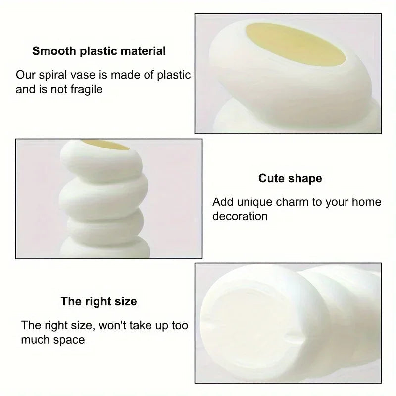 Vase - Contemporary White Spiral