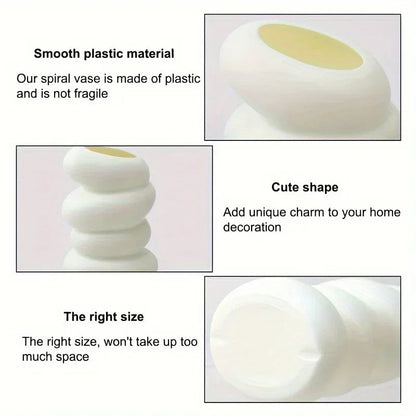 Vase - Contemporary White Spiral