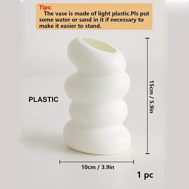 Vase - Contemporary White Spiral