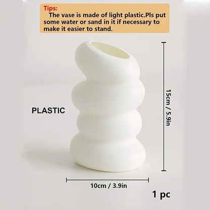 Vase - Contemporary White Spiral