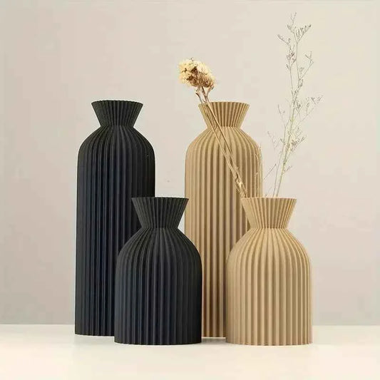 Vase - Decorative Black Plastic