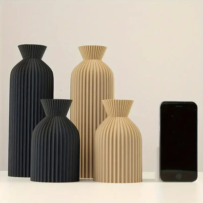 Vase - Decorative Black Plastic