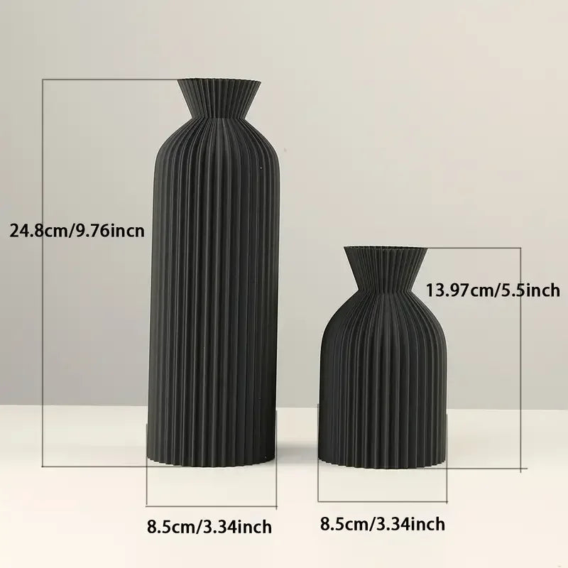 Vase - Decorative Black Plastic