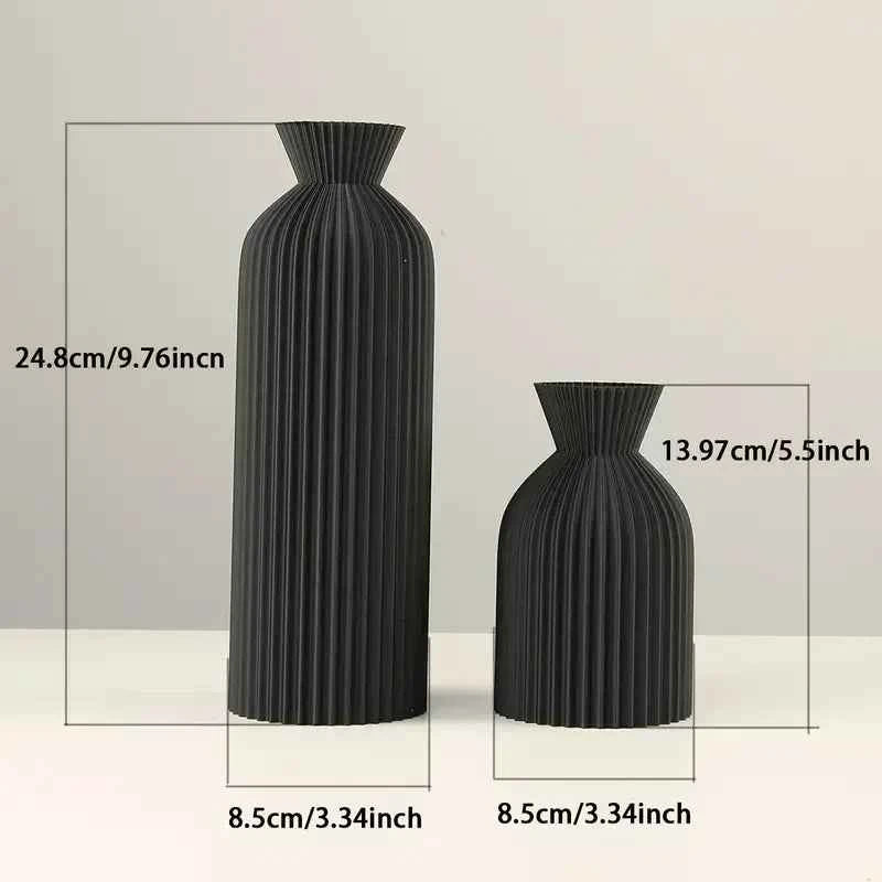 Vase - Decorative Black Plastic