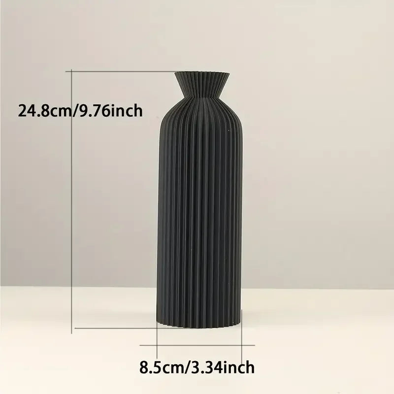 Vase - Decorative Black Plastic