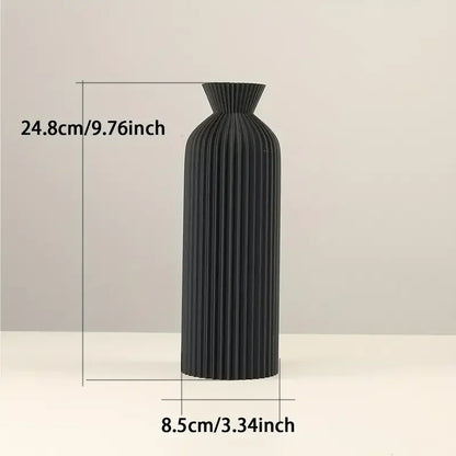 Vase - Decorative Black Plastic