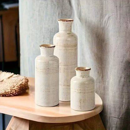 Vase - Decorative Ceramic Beige Brown Tabletop