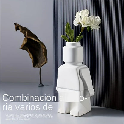 Modern Brick Figure Decorative Sculpture for Contemporary Home Decor