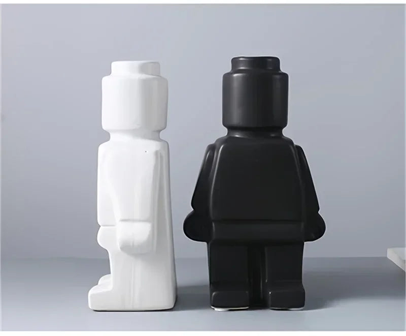 Modern Brick Figure Decorative Sculpture for Contemporary Home Decor