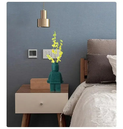 Modern Brick Figure Decorative Sculpture for Contemporary Home Decor