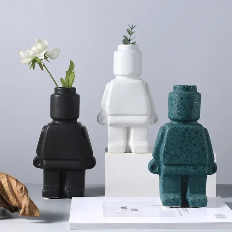Modern Brick Figure Decorative Sculpture for Contemporary Home Decor