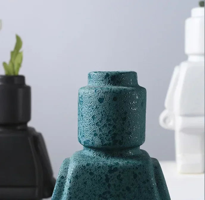 Modern Brick Figure Decorative Sculpture for Contemporary Home Decor