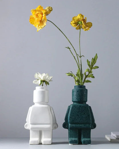Modern Brick Figure Decorative Sculpture for Contemporary Home Decor