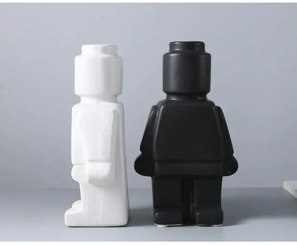 Modern Brick Figure Decorative Sculpture for Contemporary Home Decor
