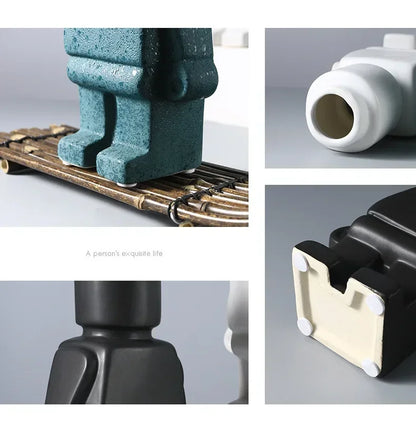 Modern Brick Figure Decorative Sculpture for Contemporary Home Decor