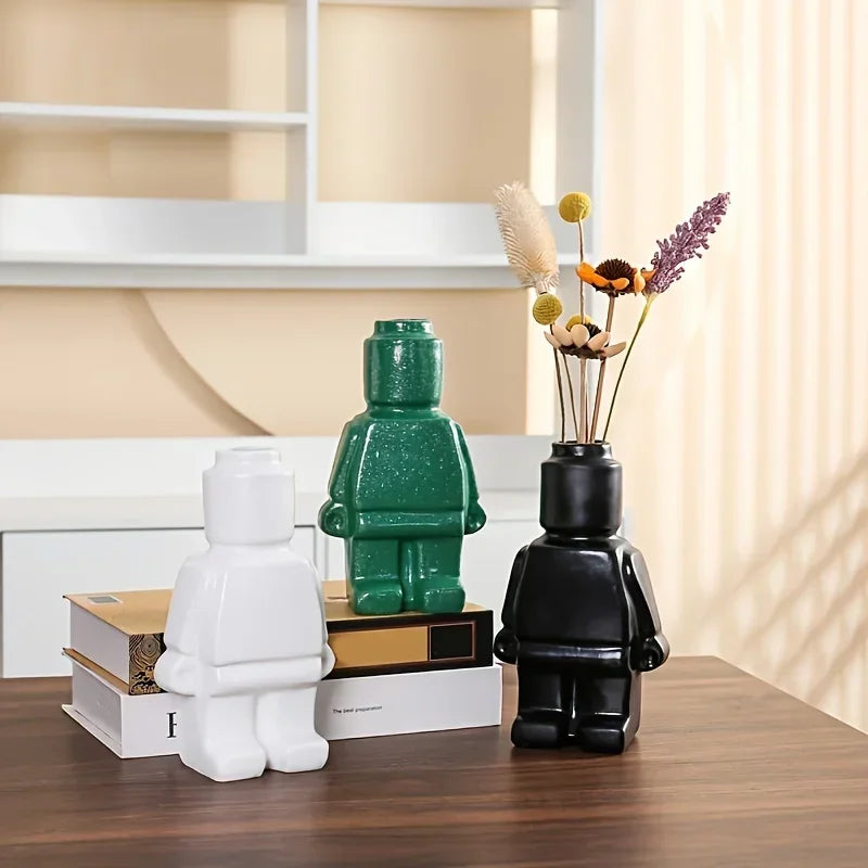 Modern Brick Figure Decorative Sculpture for Contemporary Home Decor