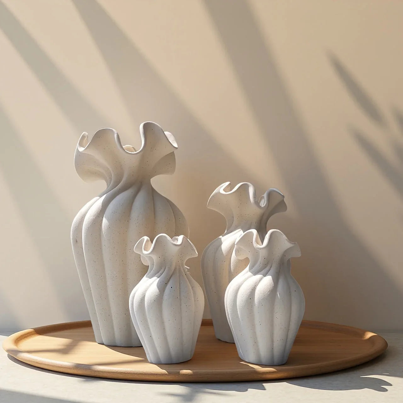 Vase - Decorative Ceramic White Set