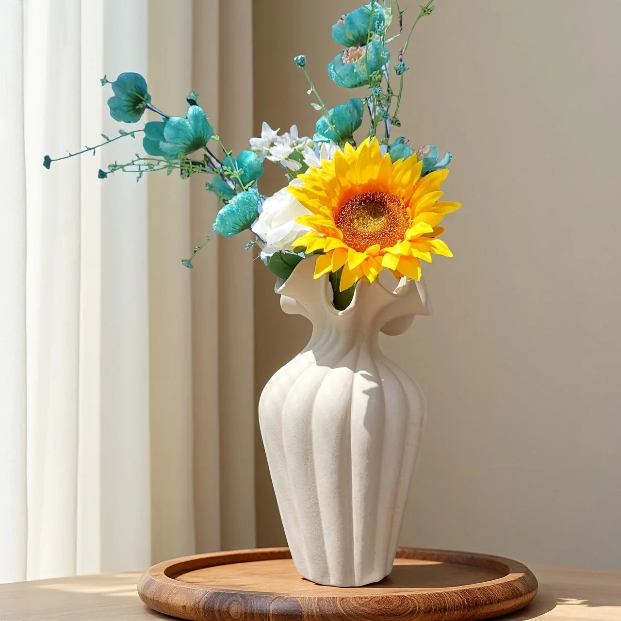 Vase - Decorative Ceramic White Set