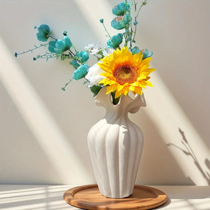 Vase - Decorative Ceramic White Set