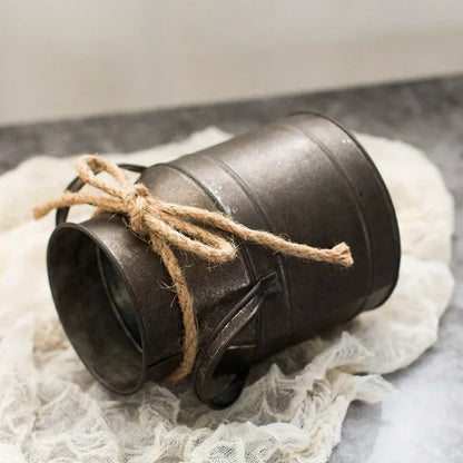 Vase - Decorative Tin Flower Bucket