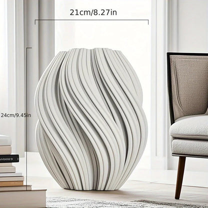 Vase - Geometric Ceramic White