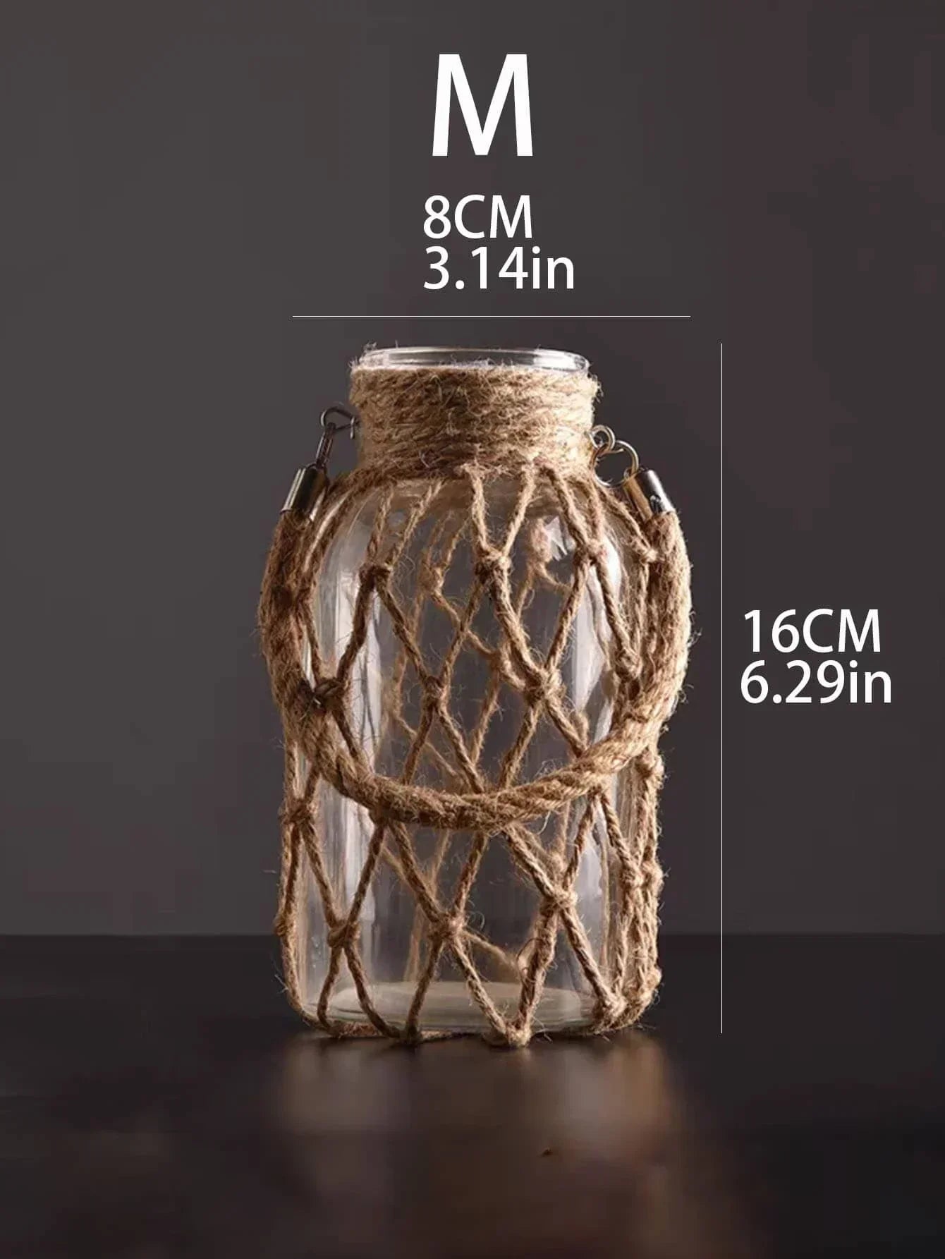 Vase - Handwoven Rope Glass