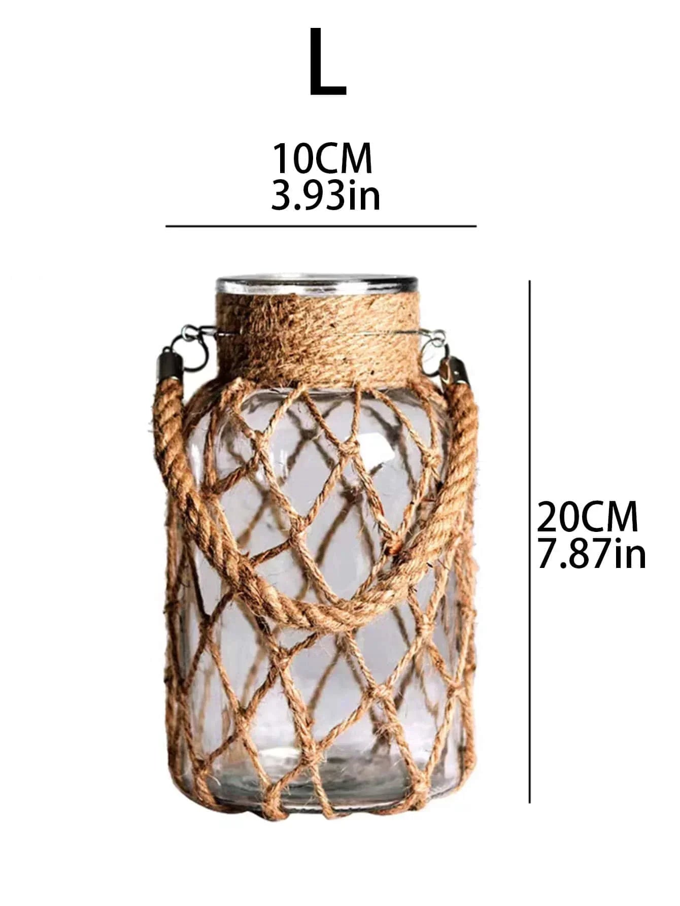 Vase - Handwoven Rope Glass