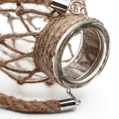 Vase - Handwoven Rope Glass