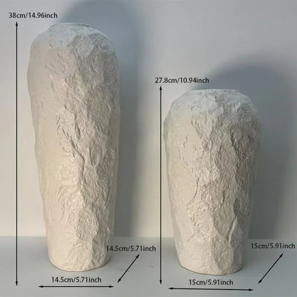 Vase - Stone Ceramic White