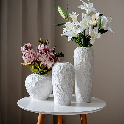 Vase - Stone Ceramic White