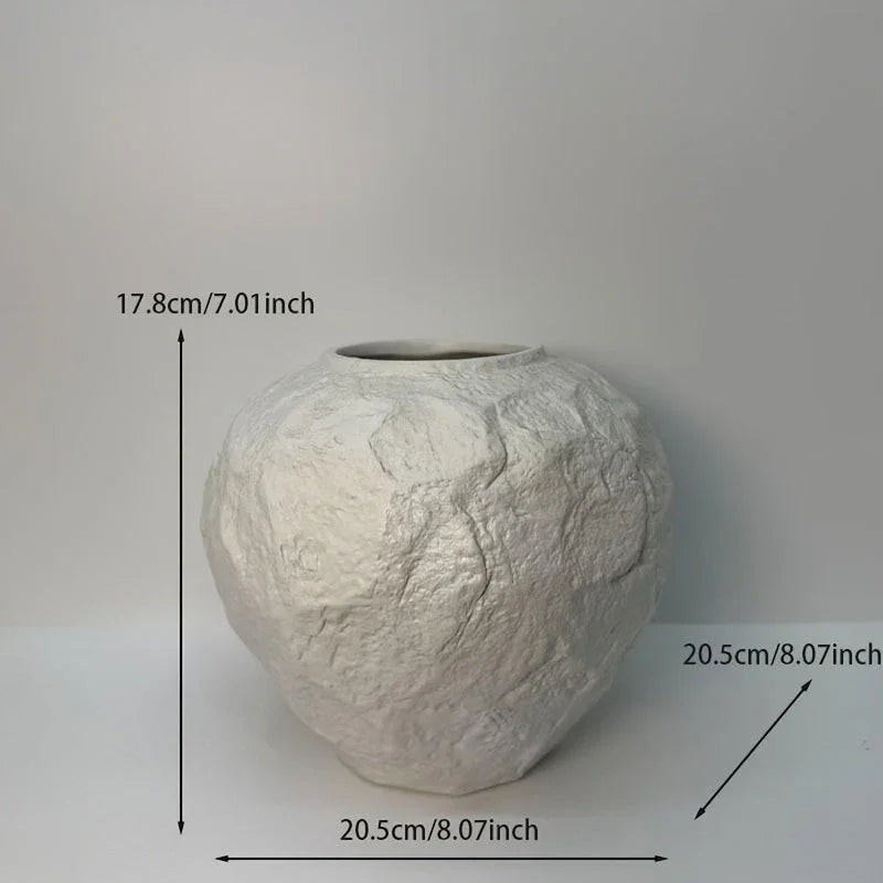 Vase - Stone Ceramic White