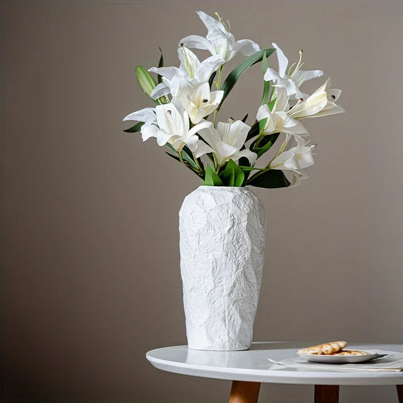 Vase - Stone Ceramic White