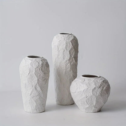 Vase - Stone Ceramic White
