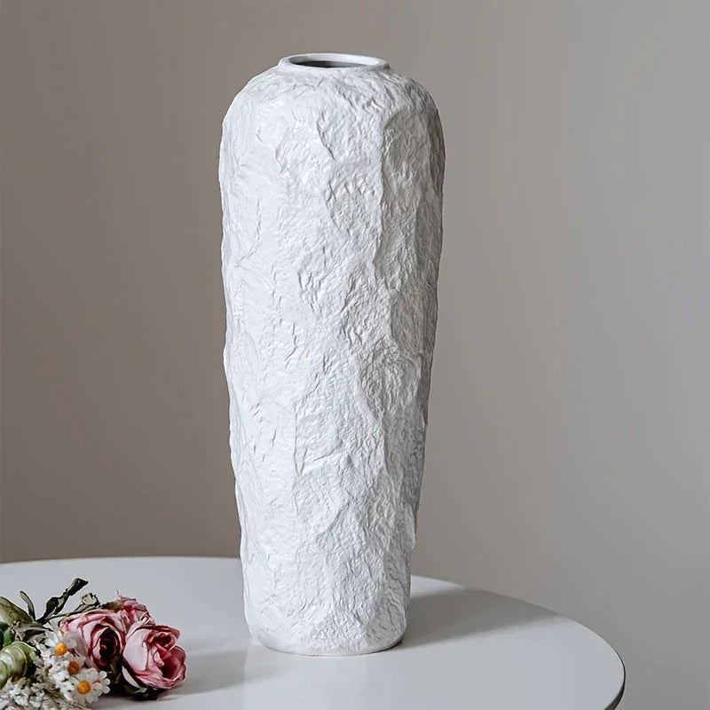 Vase - Stone Ceramic White