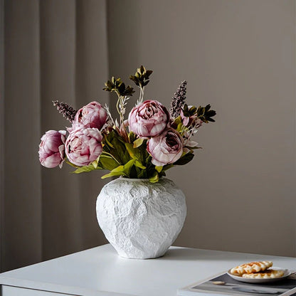 Vase - Stone Ceramic White