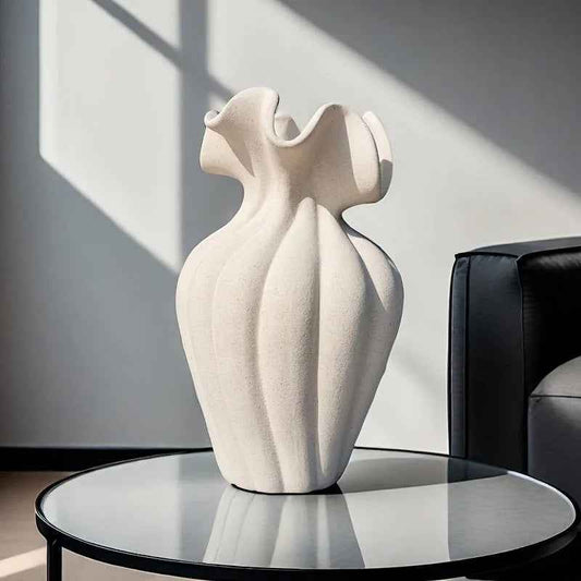 Vase - Striped Ceramic 20cm