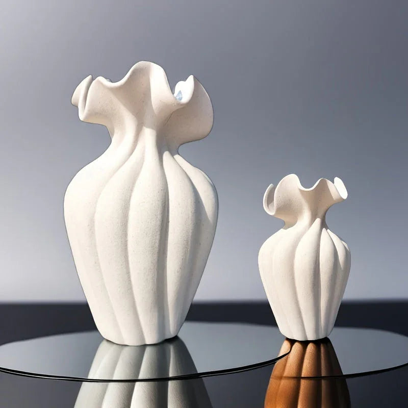 Vase - Striped Ceramic 20cm